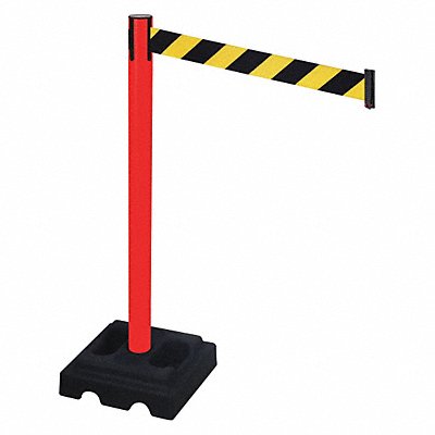 Barrier Post Black 10 ft Belt L Square MPN:332PRD-BYD