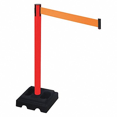 Barrier Post Blk Orange Belt 10ft Belt L MPN:332PRD-OR