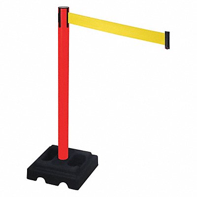 Barrier Post Blk Ylw Belt 10 ft Belt L MPN:332PRD-YW