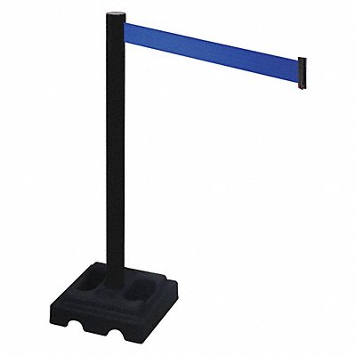 Barrier Post Blk Blue Belt 10 ft Belt L MPN:332PSB-BL