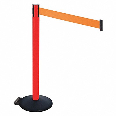Barrier Post PVC Post Black Orange Belt MPN:335PRD-OR