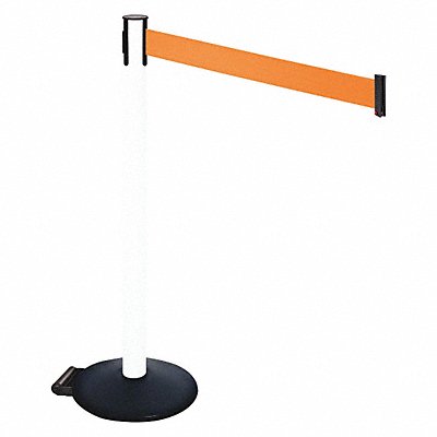 Barrier Post PVC Post Black Orange Belt MPN:335PWH-OR