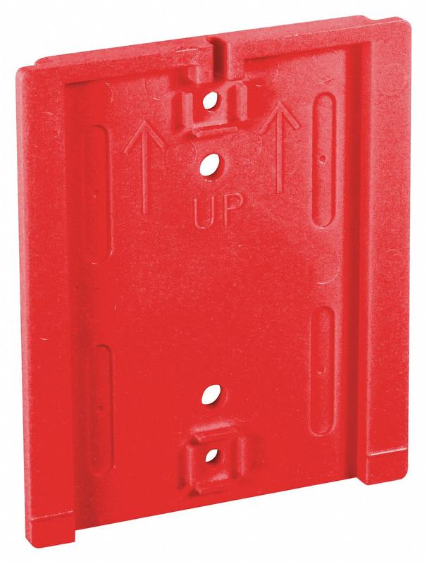 Wall Mount Plate 3 L Polycarbonate Red MPN:WP412F-RD