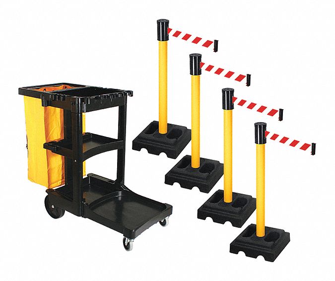 Barrier Systems Post Yellow 15 ft Belt MPN:PSBK322PYW-RWD