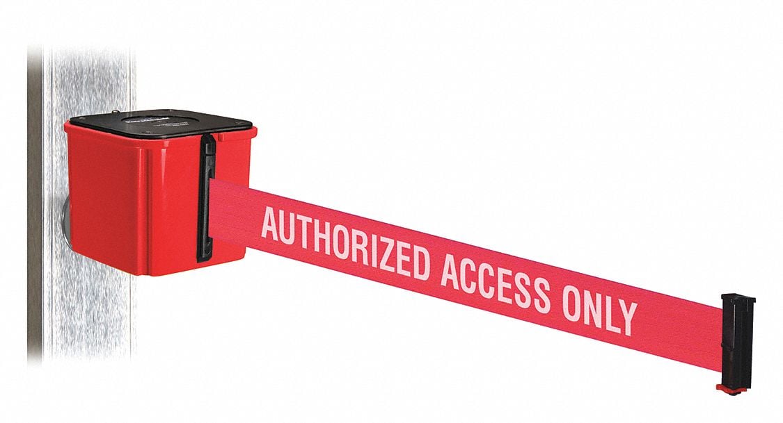 Belt Barrier Authorized Access Only Red MPN:WH412RD25-AAO-MM