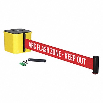 Retractable Belt Barrier Black 29 ft MPN:WM412YW30-ARC-RE