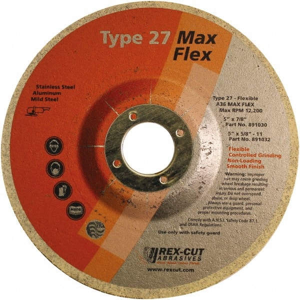 Depressed Grinding Wheel:  Type 27,  5