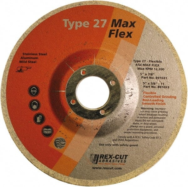 Depressed Grinding Wheel:  Type 27,  5