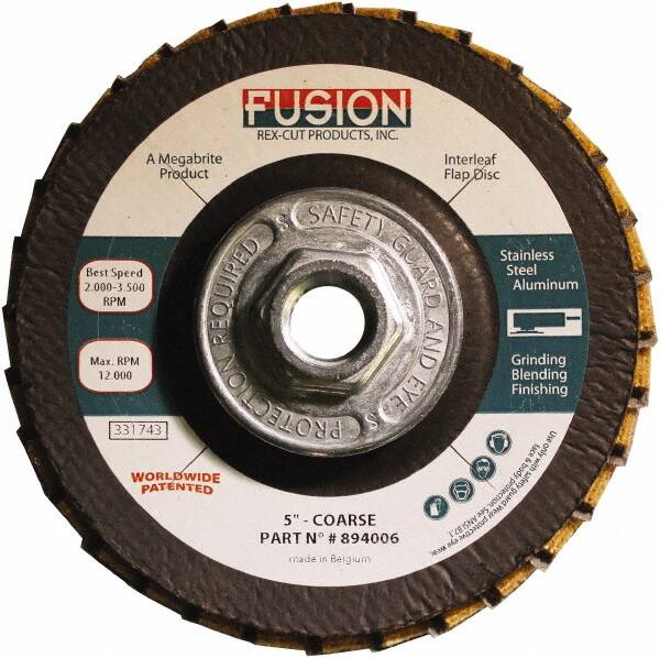 Flap Disc: 5/8-11 Hole, 60 Grit, Aluminum Oxide, Type 29 MPN:894107