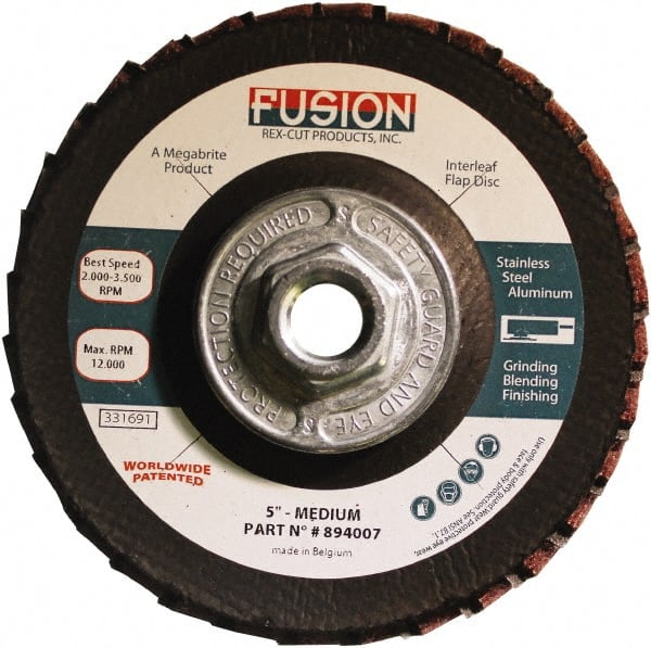 Flap Disc: 5/8-11 Hole, 80 Grit, Aluminum Oxide, Type 29 MPN:894109