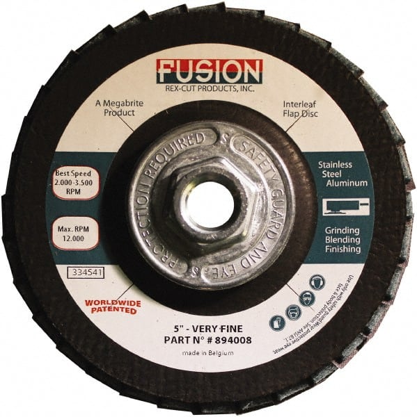 Flap Disc: 5/8-11 Hole, 120 Grit, Aluminum Oxide, Type 29 MPN:894111