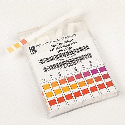 pH Test Strips 4.5 to 10 pH PK100 MPN:R8882000-Each