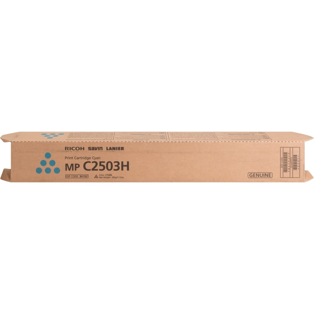 Ricoh Original Laser Toner Cartridge - Cyan - 1 Each - 9500 Pages MPN:841921