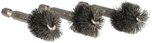 3/4 Inch Inside Diameter, 13/16 Inch Actual Brush Diameter, Steel, Power Fitting and Cleaning Brush MPN:93722