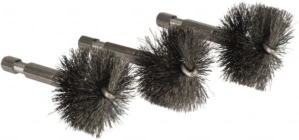 1-1/4 Inch Inside Diameter, 1-7/16 Inch Actual Brush Diameter, Steel, Power Fitting and Cleaning Brush MPN:93732