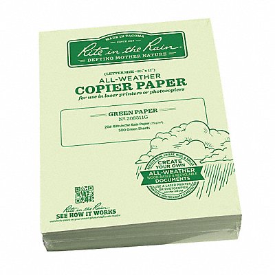 Waterproof Laser Paper 20 lb wt Paper MPN:208511G