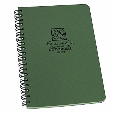 All Weather Notebook Green Cover Color MPN:973