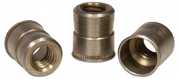 M3x0.50 Metric Coarse, Zinc-Plated, Steel Knurled Rivet Nut Inserts MPN:.30C1ISRSZ/P50