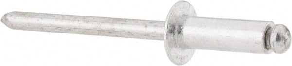 Open End Blind Rivet: Size 66, Dome Head, Aluminum Body, Aluminum Mandrel MPN:ABA66/P250