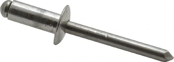 Open End Blind Rivet: Size 86, Dome Head, Aluminum Body, Aluminum Mandrel MPN:ABA86/P100