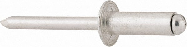 Open End Blind Rivet: Size 88, Dome Head, Aluminum Body, Aluminum Mandrel MPN:ABA88/P100