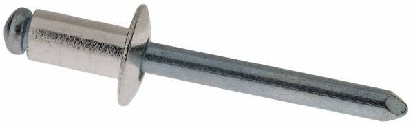 Open End Blind Rivet: Size 84, Dome Head, Aluminum Body, Steel Mandrel MPN:ABS84/P100