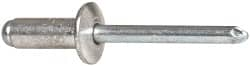 Open End Blind Rivet: Size 86, Dome Head, Aluminum Body, Steel Mandrel MPN:ABS86/P100