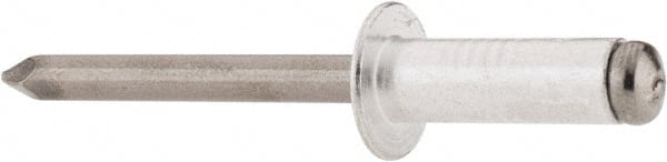 Open End Blind Rivet: Size 88, Dome Head, Aluminum Body, Steel Mandrel MPN:ABS88/P100