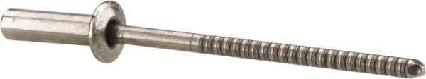 Closed End Sealing Blind Rivet: Size 44, Dome Head, Stainless Steel Body, Stainless Steel Mandrel MPN:FBF44CE/P100