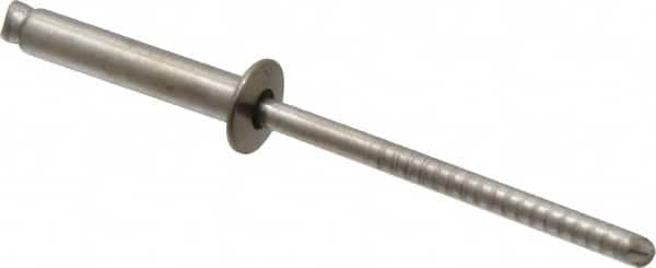 Open End Blind Rivet: Size 48, Dome Head, Stainless Steel Body, Stainless Steel Mandrel MPN:FBF48/P100