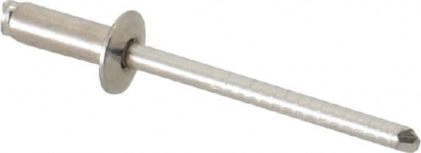 Open End Blind Rivet: Size 54, Dome Head, Stainless Steel Body, Stainless Steel Mandrel MPN:FBF54/P100