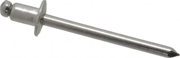 Open End Blind Rivet: Size 62, Dome Head, Stainless Steel Body, Stainless Steel Mandrel MPN:FBF62/P100