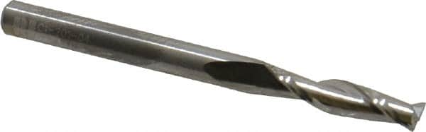 Square End Mill: 1/8'' Dia, 1/2'' LOC, 1/8'' Shank Dia, 1-1/2'' OAL, 2 Flutes, Solid Carbide MPN:C1-201-04