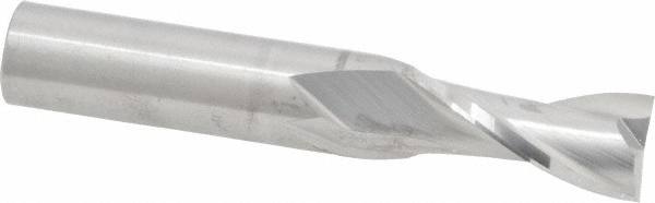 Square End Mill: 1/2'' Dia, 1'' LOC, 1/2'' Shank Dia, 3'' OAL, 2 Flutes, Solid Carbide MPN:C1-201-16