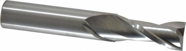 Square End Mill: 9/16'' Dia, 1-1/4'' LOC, 9/16'' Shank Dia, 3-1/2'' OAL, 2 Flutes, Solid Carbide MPN:C1-201-18