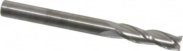 Square End Mill: 3/16'' Dia, 5/8'' LOC, 3/16'' Shank Dia, 2'' OAL, 3 Flutes, Solid Carbide MPN:C1-301-06