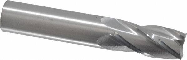 Square End Mill: 5/8'' Dia, 1-1/4'' LOC, 5/8'' Shank Dia, 3-1/2'' OAL, 4 Flutes, Solid Carbide MPN:C1-401-20