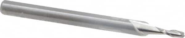 Square End Mill: 1/16'' Dia, 3/16'' LOC, 1/8'' Shank Dia, 1-1/2'' OAL, 2 Flutes, Solid Carbide MPN:NR-204-02