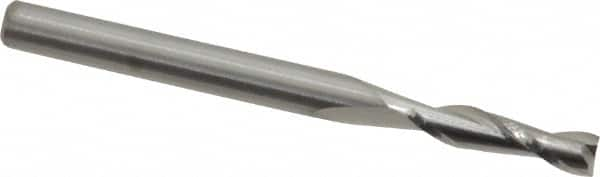 Square End Mill: 7/64'' Dia, 7/16'' LOC, 1/8'' Shank Dia, 1-1/2'' OAL, 2 Flutes, Solid Carbide MPN:NR-204-03.5