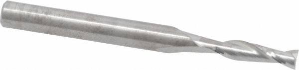 Square End Mill: 9/64'' Dia, 1/2'' LOC, 3/16'' Shank Dia, 2'' OAL, 2 Flutes, Solid Carbide MPN:NR-204-04.5