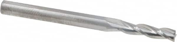 Square End Mill: 7/64'' Dia, 7/16'' LOC, 1/8'' Shank Dia, 1-1/2'' OAL, 3 Flutes, Solid Carbide MPN:NR-303-03.5