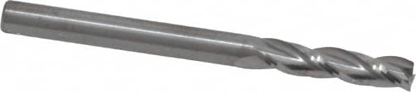 Square End Mill: 1/8'' Dia, 1/2'' LOC, 1/8'' Shank Dia, 1-1/2'' OAL, 3 Flutes, Solid Carbide MPN:NR-303-04