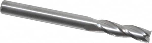 Square End Mill: 3/16'' Dia, 5/8'' LOC, 3/16'' Shank Dia, 2'' OAL, 3 Flutes, Solid Carbide MPN:NR-303-06