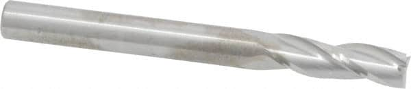 Square End Mill: 1/4'' Dia, 3/4'' LOC, 1/4'' Shank Dia, 2-1/2'' OAL, 3 Flutes, Solid Carbide MPN:NR-303-08