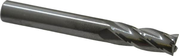 Square End Mill: 5/16'' Dia, 13/16'' LOC, 5/16'' Shank Dia, 2-1/2'' OAL, 4 Flutes, Solid Carbide MPN:NR-404-10