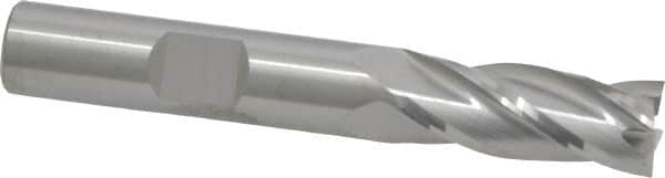 Square End Mill: 3/8'' Dia, 7/8'' LOC, 3/8'' Shank Dia, 2-1/2'' OAL, 4 Flutes, Solid Carbide MPN:NR-404-12