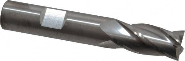 Square End Mill: 1/2'' Dia, 1'' LOC, 1/2'' Shank Dia, 3'' OAL, 4 Flutes, Solid Carbide MPN:NR-404-16