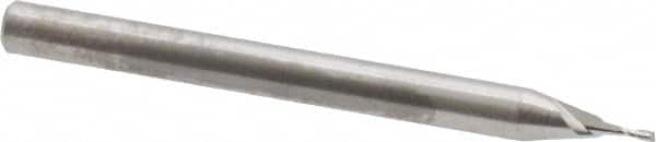 Square End Mill: 0.027'' Dia, 0.081'' LOC, 1/8'' Shank Dia, 1-1/2'' OAL, 2 Flutes, Solid Carbide MPN:SR-2-027