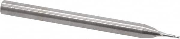 Square End Mill: 0.028'' Dia, 0.084'' LOC, 1/8'' Shank Dia, 1-1/2'' OAL, 2 Flutes, Solid Carbide MPN:SR-2-028