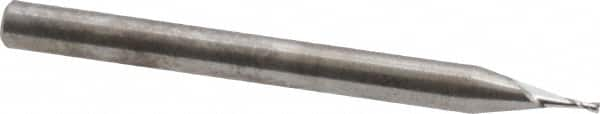 Square End Mill: 0.029'' Dia, 0.087'' LOC, 1/8'' Shank Dia, 1-1/2'' OAL, 2 Flutes, Solid Carbide MPN:SR-2-029